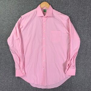 Sid Mashburn Dress Shirt Men 16.5 Pink Business Modern Long Sleeve